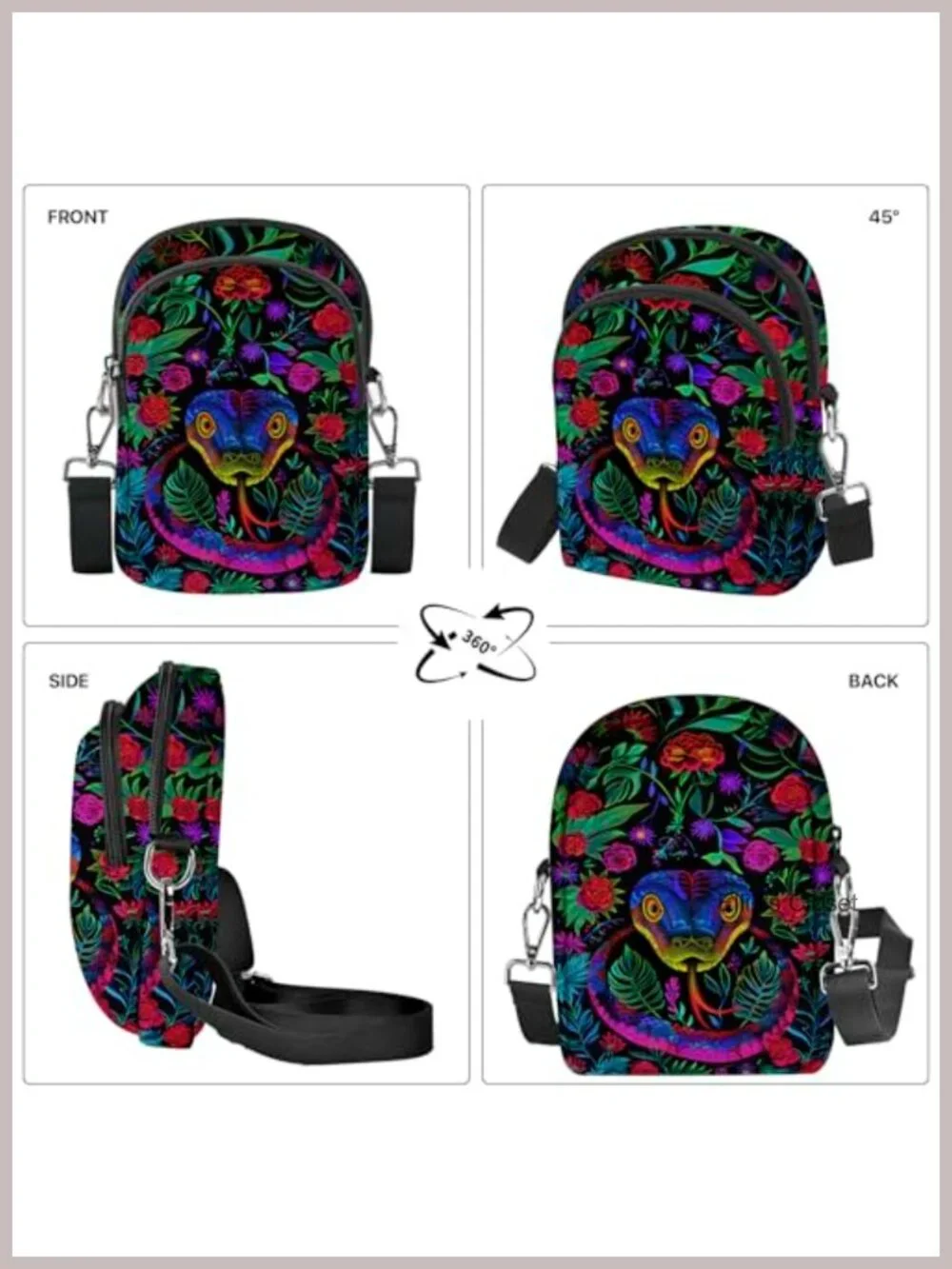 Waterproof Small Crossbody Bag for Women Adjustable Strap with Card Slots